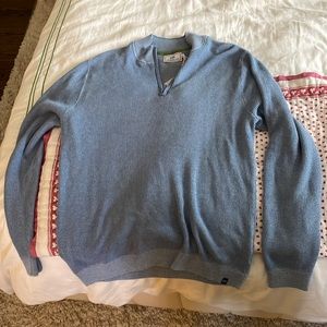 Light Blue Men’s Southern Tide Waffle Knit Quarter Zip